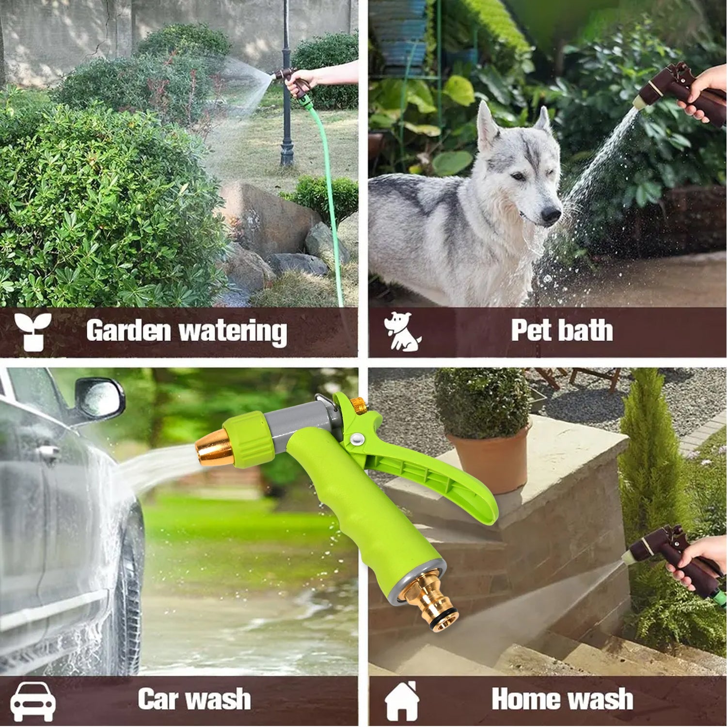 7525 Water Spray Nozzle, Hose Sprayer, High Pressure Long Range Zinc Alloy Rotatable for Gardening Spray Adjustable High Pressure Car Washer Washing Water Spray Gun DeoDap 7525 Water Spray Nozzle, Hose Sprayer, High Pressure Long Range Zinc Alloy Rotatable for Gardening Spray Adjustable High Pressure Car Washer Washing Water Spray Gun DeoDap